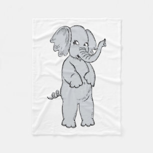 ELEPHANT GIRL FLEECE DEKEN