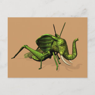 Elephant Grasshopper Crossras Briefkaart