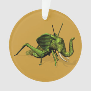 Elephant Grasshopper Crossras Ornament