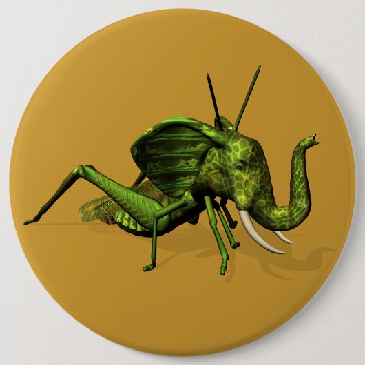 Elephant Grasshopper Crossras Ronde Button 6,0 Cm (Voorkant)