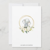 Elephant Green Baby shower Invitation (Dos)