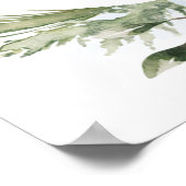 Elephant Green Boy Baby shower Affiche de bienvenu (Coin)