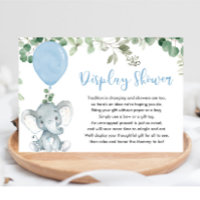Elephant greenery blue ballondisplay douche