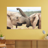 Elephant greeting Canvas omgeven Afdruk (Insitu (Woonkamer))