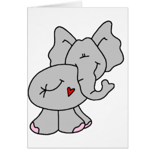 Éléphant gris mignon