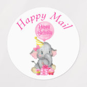 Elephant Happy Mail Étiquettes (Design 1)