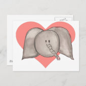 Elephant hart briefkaart (Voorkant / Achterkant)
