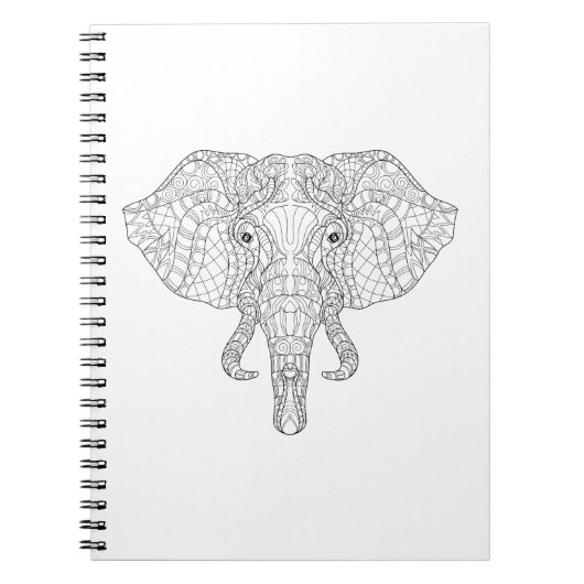 Elephant Head Doodle 2 Notitieboek (Voorkant)