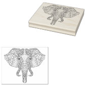 Elephant Head Doodle 2 Rubberstempel (Gestempeld)