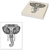 Elephant Head Doodle Rubberstempel (Gestempeld)