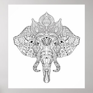Elephant Head geïnspireerd rond 2 Poster