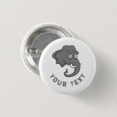Elephant Head Ronde Button 3,2 Cm (Voorkant /achterkant)