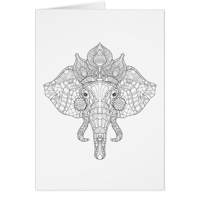 Elephant Head Zendoodle (Voorkant)