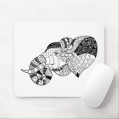 Elephant Head Zenstyle Doodle Muismat (Met muis)