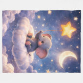 elephant heart large blanke fleece deken (Voorkant (Horizontaal))