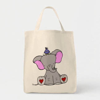 Elephant Heart Tote Bag