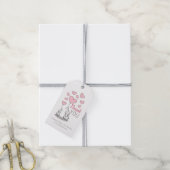 Elephant Hearts Baby shower Dank je wel gunst Cadeaulabel (Met Touw)