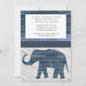 Elephant Het is een Jongen Baby Shower-uitzending Kaart (Achterkant)