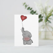 Elephant Holding ballon Briefkaart (Staand voorkant)
