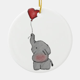 Elephant Holding ballon Keramisch Ornament