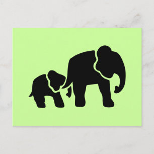 Elephant  Hood Engraving Briefkaart