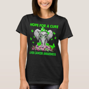 Elephant Hope for Cure LIVER CANCER BEWUSTE T-shirt