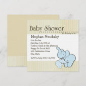 Elephant Hugs Baby shower Kaart (Voorkant / Achterkant)