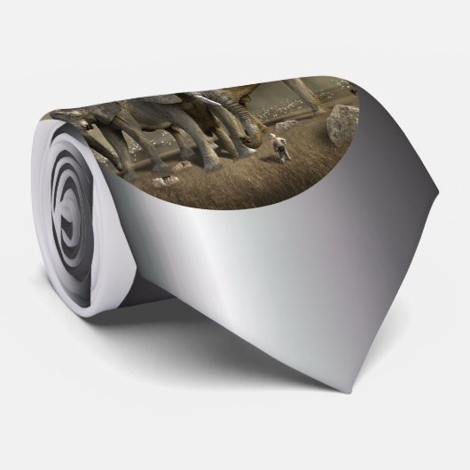 Elephant Hunter over Safari Stropdas (Opgerold)