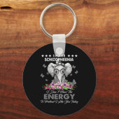 Elephant I Have Schizophrenia I Dont Have The Ene  Sleutelhanger (Voorkant)