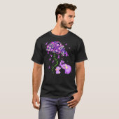 Elephant I Will Remember For You Sunflower Alzheim T-shirt (Voorkant volledig)