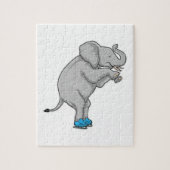 Elephant Ice skating Ice schaatsen Legpuzzel (Verticaal)
