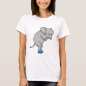 Elephant Ice skating Ice schaatsen T-shirt (Voorkant)