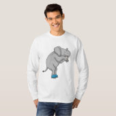 Elephant Ice skating Ice schaatsen T-shirt (Voorkant volledig)