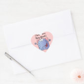 Elephant, ik hou veel van je hart sticker (Envelop)