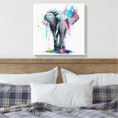 Elephant-illustraties? canvas afdrukken (Insitu (Slaapkamer))