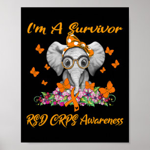 Elephant I'm A Survivor RSD CRPS Bewustzijn Poster
