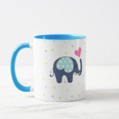 Eléphant imprimé mignon tasse à café (Gauche)