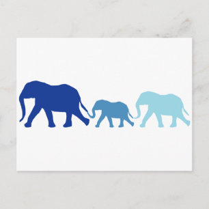 Elephant in Blue Briefkaart