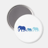 Elephant in Blue Magneet (Voorkant / Achterkant)