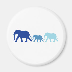 Elephant in Blue Magneet