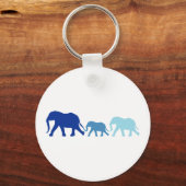 Elephant in Blue Sleutelhanger (Voorkant)