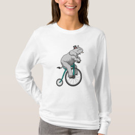 Elephant in Circus met fiets T-shirt
