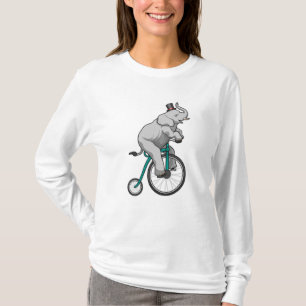 Elephant in Circus met fiets T-shirt
