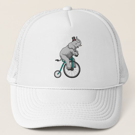Elephant in Circus met fiets Trucker Pet (Voorkant)