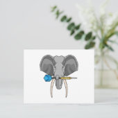 Elephant in Darts met Dart Briefkaart (Staand voorkant)