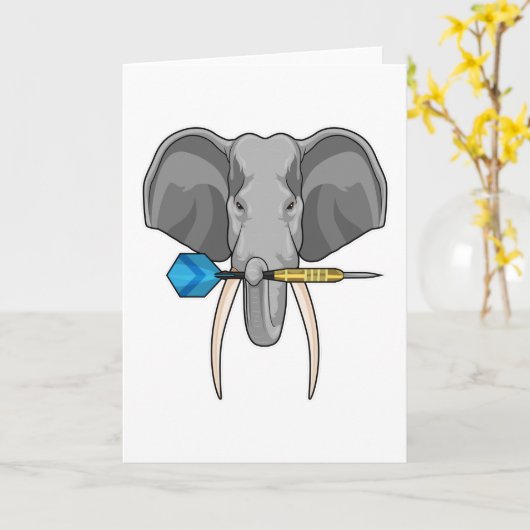 Elephant in Darts met Dart Kaart (Gele Bloem)