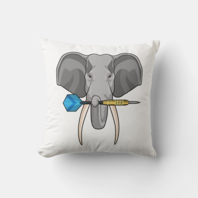 Elephant in Darts met Dart Kussen (Voorkant)