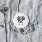 Elephant in Darts met Dart Ronde Button 7,6 Cm (In situ)