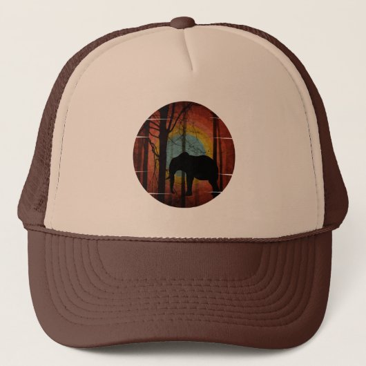 ELEPHANT IN DE BOSSEN FOREST TRUCKER HAT TRUCKER PET (Voorkant)
