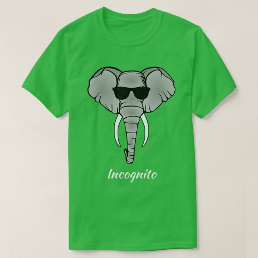 Elephant in Disguise Hiding Incognito T-shirt (Design voorkant)